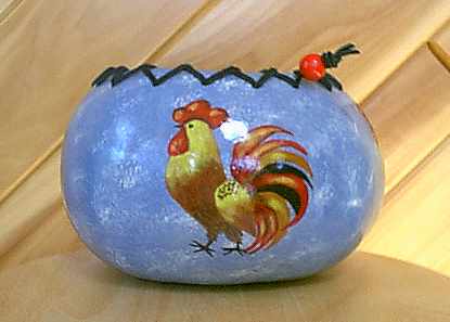 gourd with rooster