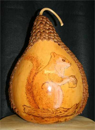 gourd with squirrel